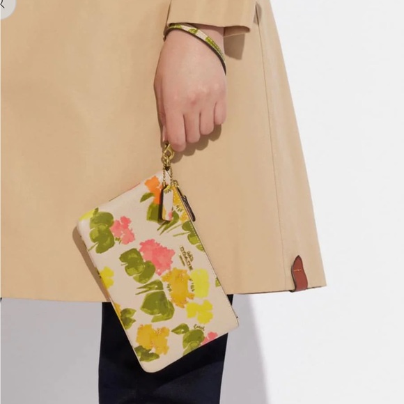 Coach Small Wristlet with Floral Print - Picture 12 of 12